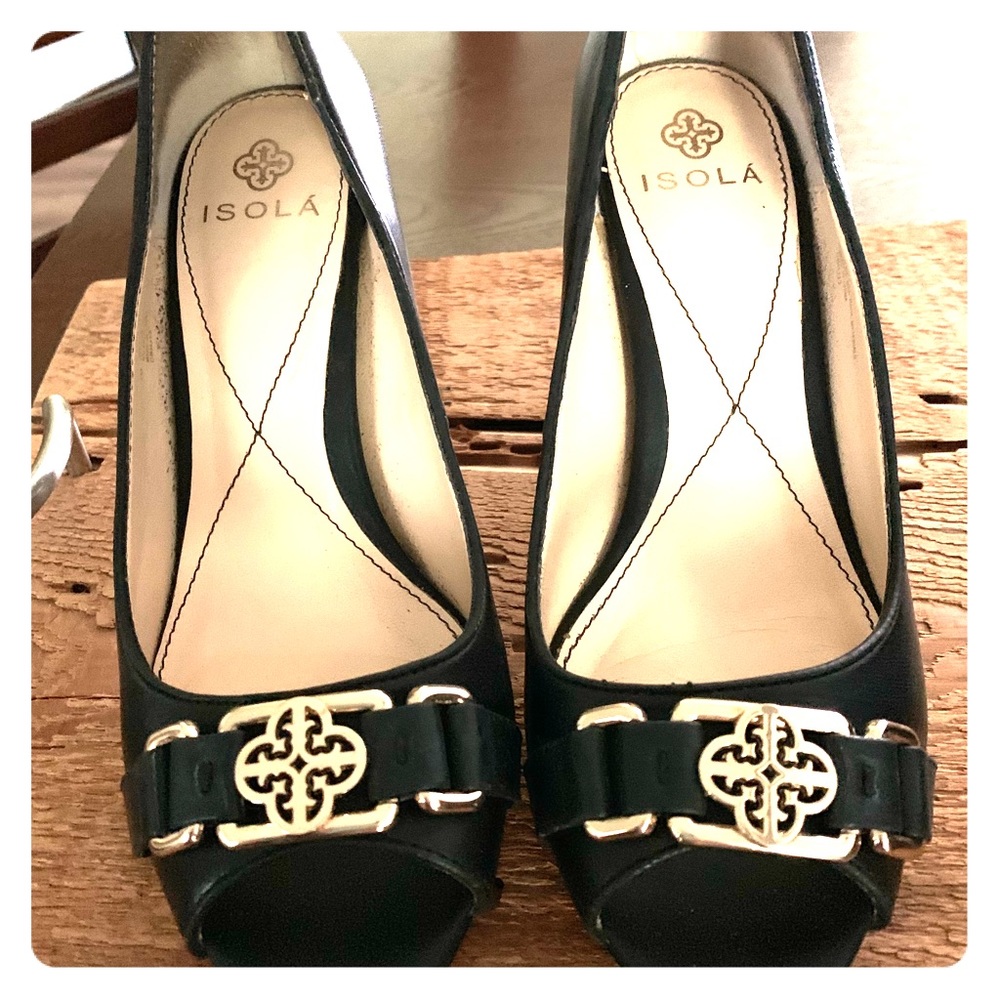 Isola peep toe heels